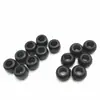 Cuentas pequeñas de plástico cuentas redondas para ensartar PP negro blanco cuentas de nylon ABS hebilla antideslizante