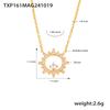 Omega Pequeno Girassol CNC Zircônia Super Brilho Texturizado Colar Pulseira Aço Inoxidável Elegante Novo terno Mulheres
