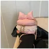 Bolsa Feminina Estilo Western Versátil Bolsa Transversal Bolsa de Ombro Fofa com Laço Bolsa para Sair com Acessórios de Renda