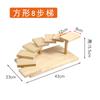 Vajilla para barbacoa de estilo japonés con escalera de madera, plato de sushi y sashimi paso a paso, platos de concepción artística, vajilla creativa para olla caliente