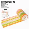 Série Sol de Primavera Caixa Floral Colorida Fita Washi Material para Diário DIY Bordas de Colagem Adesivos