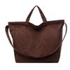 Bolsa Tote Xadrez Estilo Japonês Nicho Ins para Mulheres, Grande Capacidade, Estilo Casual Preguiçoso da Moda, Bolsa Tote de Ombro Único Transversal para Mulheres