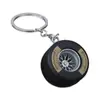 Comercio exterior nuevo llavero de neumático de goma blanda de PVC decoración de coche accesorios para coche regalo fabricantes de impresión al por mayor
