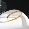 Pulsera europea y americana de alta gama con números romanos de acero de titanio y diamantes para mujer, diseño de nicho, lujo ligero, moda moderna, pulsera que no se desvanece
