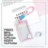 Portatarjetas transparente estilo Ins con dibujos animados para estudiantes, portatarjetas de campus para colgar en el cuello, portatarjetas de comida, portatarjetas de empleado, cubierta protectora