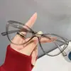 Armações de Óculos Retrô Europeias e Americanas Cat-Eye Tendência Óculos com Bloqueio de Luz Azul Óculos Sem Grau para Mulheres Moda Live do Tiktok Estudante Óculos de Grau