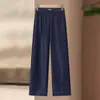 2026 Nueva Moda Otoñal Jeans para Mujer de Mediana Edad y Mayores, Elegantes de Seda de Hielo Finos Protector Solar Adelgazantes Rectos de Pierna Ancha