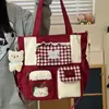 Versátil Bolsa de Trabajo para Estudiantes de Gran Capacidad para Mujer, Bolso de Hombro Lindo y Moderno con Bloques de Color, Bolso Cruzado Informal