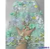 Vestido Francês Lantejoula 3D Vestido de Casamento Tecido de Renda Lantejoulas de Noiva Tecido de Renda