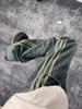 Pantalones Vaqueros Retro de Tres Rayas Hiphop Europeo y Americano Pantalones de Calle Nicho para Hombre Lavados Casuales Rectos Modernos
