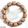Pulseras de Palo de Rosa Negro al por Mayor, Cuentas Cilíndricas de 15 mm, Cuentas de Oración Budista, Estilo Chino, Nuevo Estilo Chino, Pulseras para Parejas de Hombres y Mujeres, Joyería