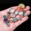Jingde Joias Pingente de Cristal Natural Água-marinha Caixa Mágica Pingente de Turmalina Pedra da Lua Acessórios para Joias DIY Atacado