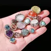 Cristal Natural Água-Marinha Forma Oval Liga Caixa Mágica Acessórios para Joias DIY Pulseira Produtos Semi-Acabados Atacado