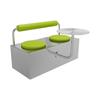 Celebridad de Internet Tienda de Té de Limón y Té con Leche Combinación de Mesa y Silla Estilo Industrial Cafetería Tienda de Bebidas Frías Acero Inoxidable Pared Cabina Taburete