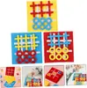 Tabuleiro de xadrez de feltro grade de nove quadrados brinquedo jogo interativo pai-filho educativo infantil aprendizado precoce tabuleiro grade de jogo da velha quebra-cabeça feito sob medida