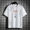 Camiseta Masculina Fresca de Seda de Gelo com Manga Curta, Camiseta Tendência de Meia-Manga, Fornecimento Direto Transfronteiriço Camiseta Masculina
