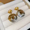 Pendientes de Corazón de Madera Color Café Transfronterizos Europeos y Americanos, Pendientes Estilo Retro Maillard, Pendientes de Diseño de Nicho para Mujer