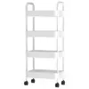 Prateleira de chão cozinha banheiro carrinho móvel lanche banheiro multicamadas quarto mesa de cabeceira rack de armazenamento