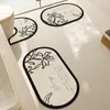Alfombrilla absorbente para suelo de lavabo de baño, alfombrilla antideslizante de tierra de diatomeas, alfombrilla en forma de U para inodoro, felpudo para entrada de baño