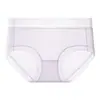 Pantaletas de seda de hielo sin costuras para mujer, finas de verano, 10A, antibacterianas, entrepierna de ácido poliláctico, entrepierna extendida, ropa interior para mujer