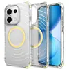 Funda magnética para teléfono con patrón de ondas adecuada para Oppo Reno16Pro, Reno16 transparente anti-caídas, Reno16F funda protectora