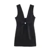 Exportación Transfronteriza Ropa de Mujer Primavera 2026 Estilo Europeo y Americano Tirantes Joyería Lazo Decorativo Vestido Corto B482825
