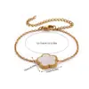 Pulseira Transfronteiriça Simples Nova Flor Folha Grama Folha Nicho Temperamento Pulseira Simples Moda Luxo Leve Joia de Mão