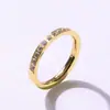 Aço Titânio CNC Minimalista Japonês e Coreano com Meio Anel Dez Diamantes Anel Ouro Rosa Anel de Tendência de Personalidade de Temperamento Feminino Anel
