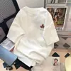 Camiseta simple versátil de manga corta estilo pareja con estampado de letras en inglés, cuello redondo, venta al por mayor del fabricante
