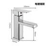 Grifo para Lavabo Cuadrado de Acero Inoxidable, Grifo para Lavabo de Encimera, Grifo Cuadrado Negro para Lavabo Frío y Caliente