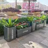 Assentos Externos e Plantio em Floreiras na Área de Engenharia, Grade Divisória de Cerca Combinada em Floreira de Aço Inoxidável para Plantio de Flores E18