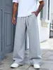 2026 Marca Independiente Verano Hombres Casual Color Sólido Pantalones Simple Cordón Cintura Elástica Pantalones Deportivos Mayoreo