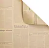 Nostalgia Retrô Texto em Inglês Jornal Papel Kraft Jornal Inglês Presente Papel de Embrulho para Flores Venda por Atacado