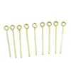 Fuerte Retención de Color Oro Real 18K Cabeza Redonda Aguja de Bola DIY Hecho a Mano Casero Pendientes Pendientes Piezas de Joyería Accesorios Materiales