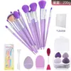 Novo Kit com 13 Pincéis de Maquiagem Sijiqing Amazon Best-Seller Transfronteiriço Ferramenta de Beleza Pincel para Olhos com Cerdas Macias Pincel para Pó Solto