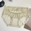 Novas Calcinhas Sexy de Renda em Cetim Estilo Chinês de Luxo Leve para Mulheres, Cintura Média, Design Discreto Vazado, Calcinhas Respiráveis com Forro de Seda