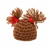 Sombrero de hámster transfronterizo, gorro navideño de lana, lagarto mascota pequeño, accesorios divertidos para la cabeza de reptiles