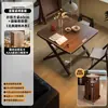 Mesa de comedor plegable de madera maciza, rectangular, para apartamentos pequeños, mesa y sillas de comedor para uso doméstico, modelo nuevo 2025, adecuada para viviendas de alquiler