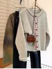 Chaqueta suéter suave y acogedora de cuello redondo para mujer, nuevo diseño otoño e invierno 2026, prenda exterior elegante, cárdigan de punto informal