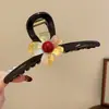 Pinza de garra grande de perlas de 15 cm para mujer, sensación de lujo ligero y de alta gama, estilo coreano, añade volumen al cabello, accesorio para el cabello versátil