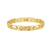 Pulseras Europeas y Americanas de Hoja Transfronterizas, Pulseras Magnéticas Desmontables Retro, Pulseras Magnéticas de Cobre Cepillado Incrustadas con Diamantes, Venta al por Mayor de Joyería