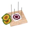 Tablero de Rejilla de Hilo Hecho a Mano para Formas Circulares y Cuadradas, Cuadrado de la Abuela, Posicionamiento de Piezas de Flor Hexagonal, Accesorios de Crochet