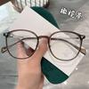Gafas nuevas de montura ovalada lisa y ligera para mujer, grado ajustable, gafas anti luz azul, no eligen cara, marco rojo de moda en línea