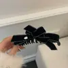 Estilo Pura Pasión Coreana Pinza de Plátano con Lazo de Terciopelo Pinza Grande para Cola de Caballo Pinza Horizontal Pinza Vertical para Cabello Grueso Pasador