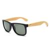 Gafas de sol de protección ambiental con patillas de bambú para mujer, gafas de bambú de moda, toma callejera, ins, cara redonda, gafas integradas, a prueba de UV