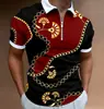 Nueva Camisa Polo 3D para Hombre Transfronteriza Europea y Americana con Cremallera, Manga Corta, Cuello de Solapa, Jersey, Ropa Casual para Hombre, Una Pieza Dropshipping