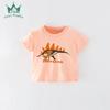 Camiseta Infantil de Manga Curta Meninas Verão Algodão Top Bebê Menina 2025 Verão Nova Camiseta Top Camiseta Infantil