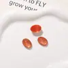Piezas de joyería de resina ovaladas estilo ojo de gato con degradado vintage para aretes DIY, accesorios para orejas, fundas de teléfono y accesorios para el cabello
