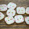 Botones Cuadrados Pequeños Florales de Concha Pura Natural para Vestidos, Costura, Ropa de Muñecas, Scrunchies y Decoración de Diarios DIY