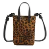 Bolso Vintage de Diseño Nicho con Estampado de Leopardo para Mujer 2024 Nuevo Casual Combinable Bolso Bandolera Moderno a la Moda de Un Hombro para Teléfono Móvil